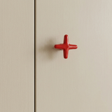 128mm colorful zinc alloy cross cabinet pull