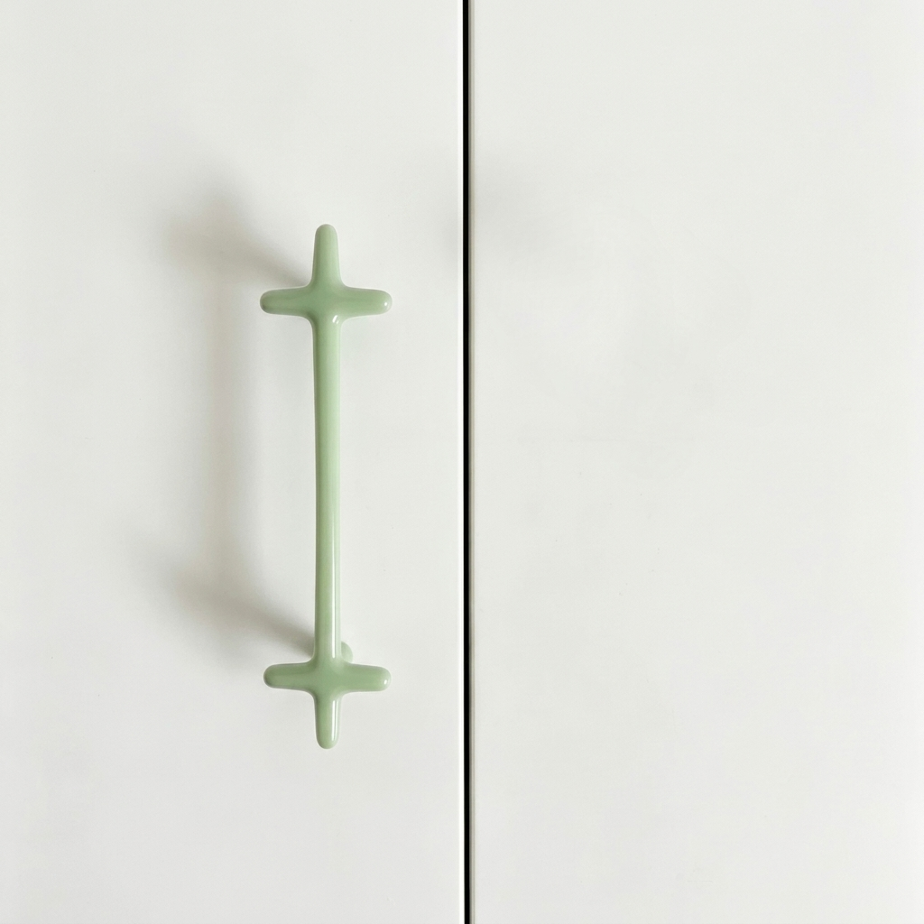 Zinc alloy single-hole cross cabinet knob