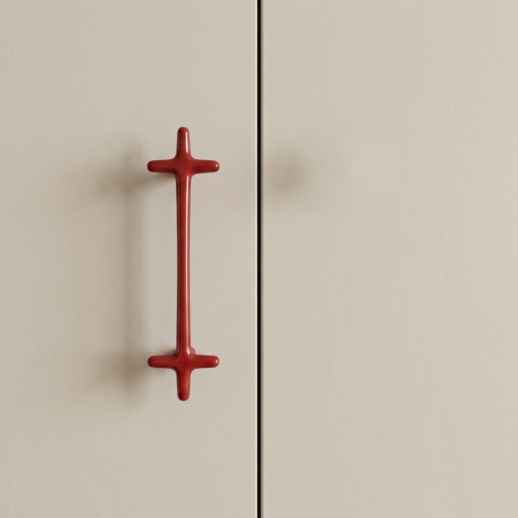 Decorative colorful cross knob for cabinet doors