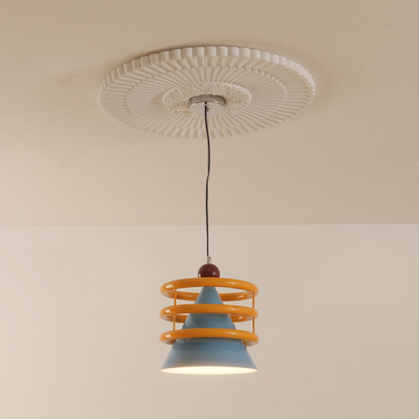 Creative Colored Floor Lamp – Type A chandelier – premium beige background