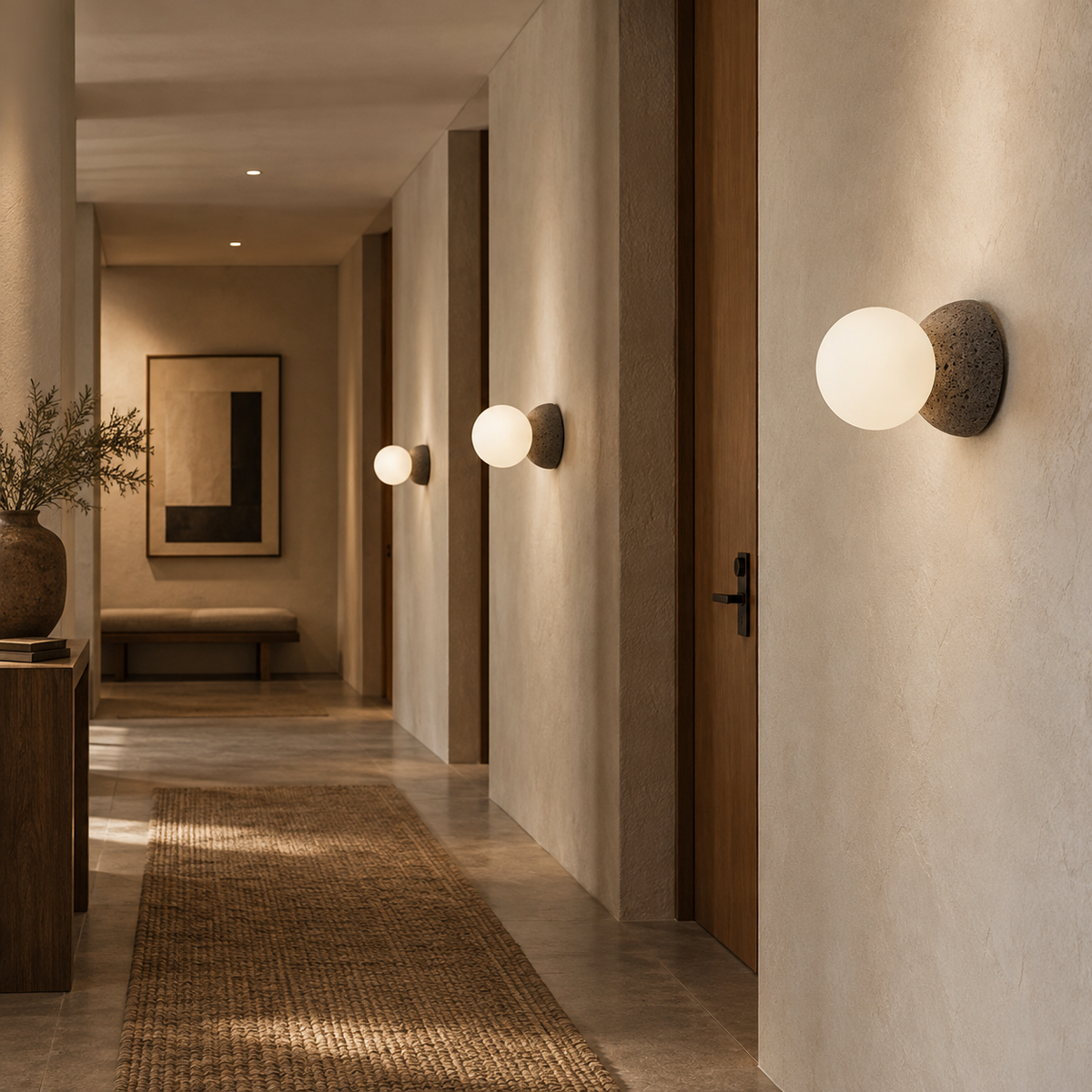 Noira Glass Globe Wall Light