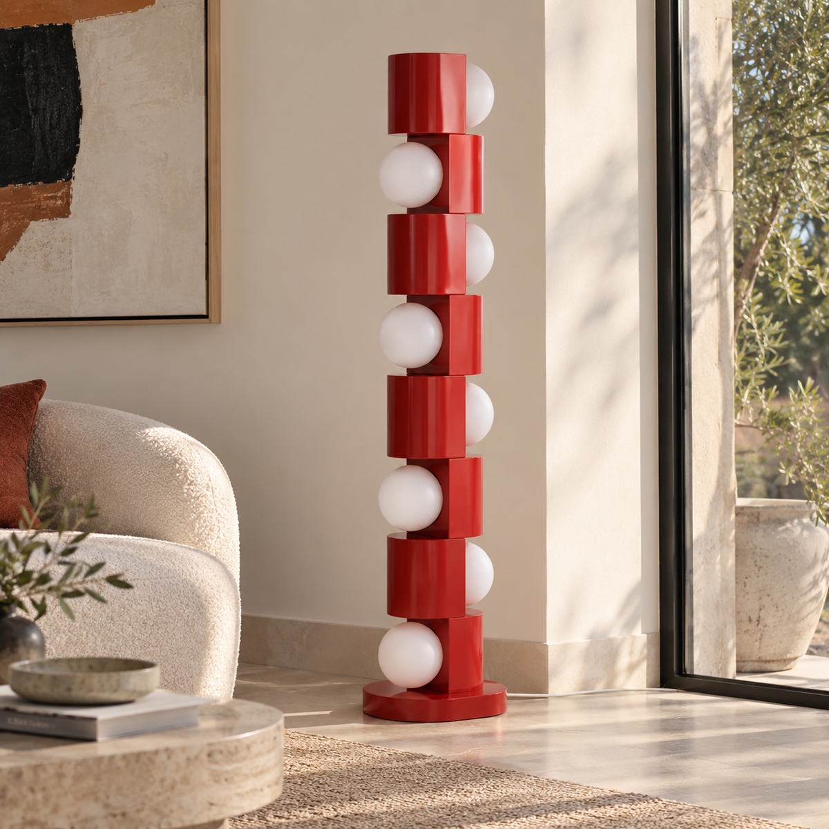 Orvella Geometric Globe Floor Lamp