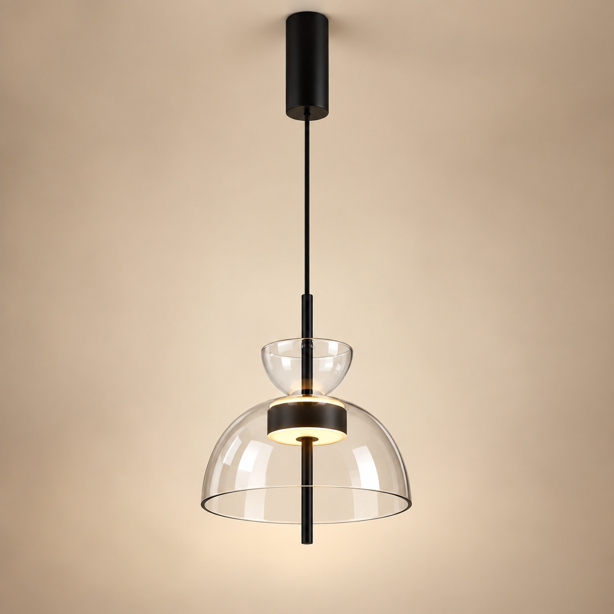 Velune Sculptural Glass Pendant Light