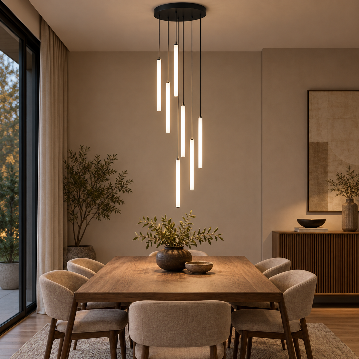 The Orinthal Helix Modern Staircase Acrylic Chandelier
