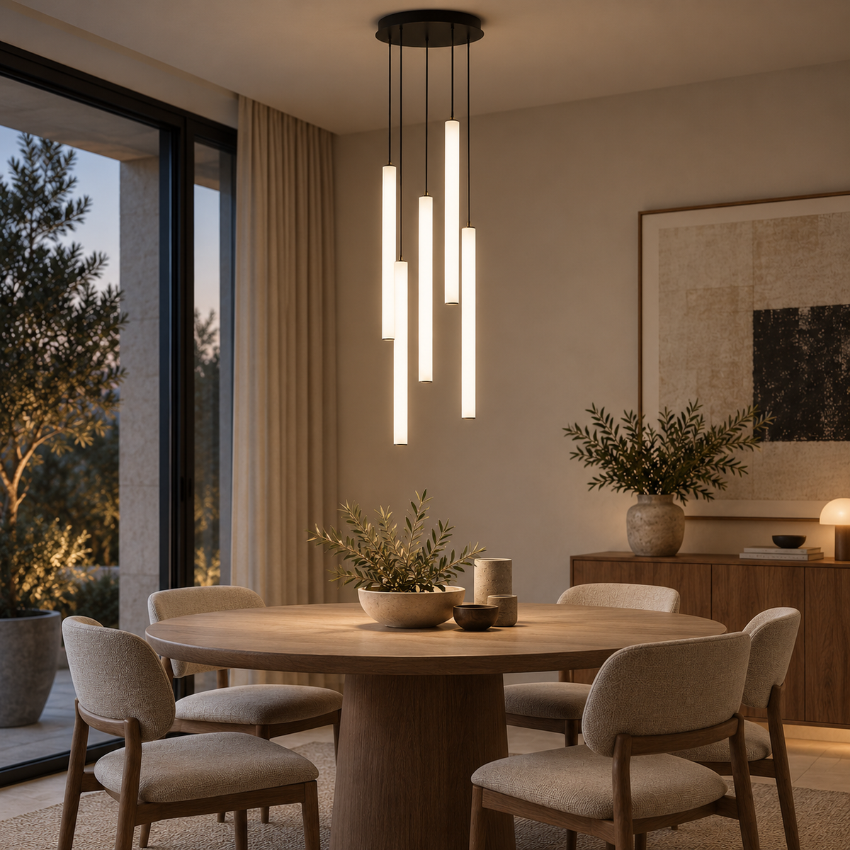 The Orinthal Helix Modern Staircase Acrylic Chandelier