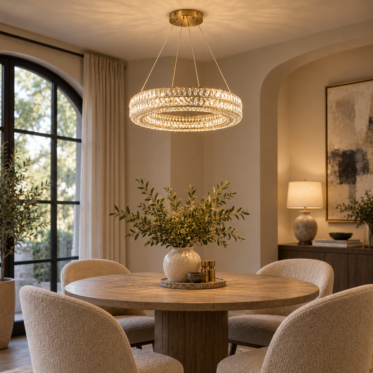 Virelia Crystal Ring Chandelier