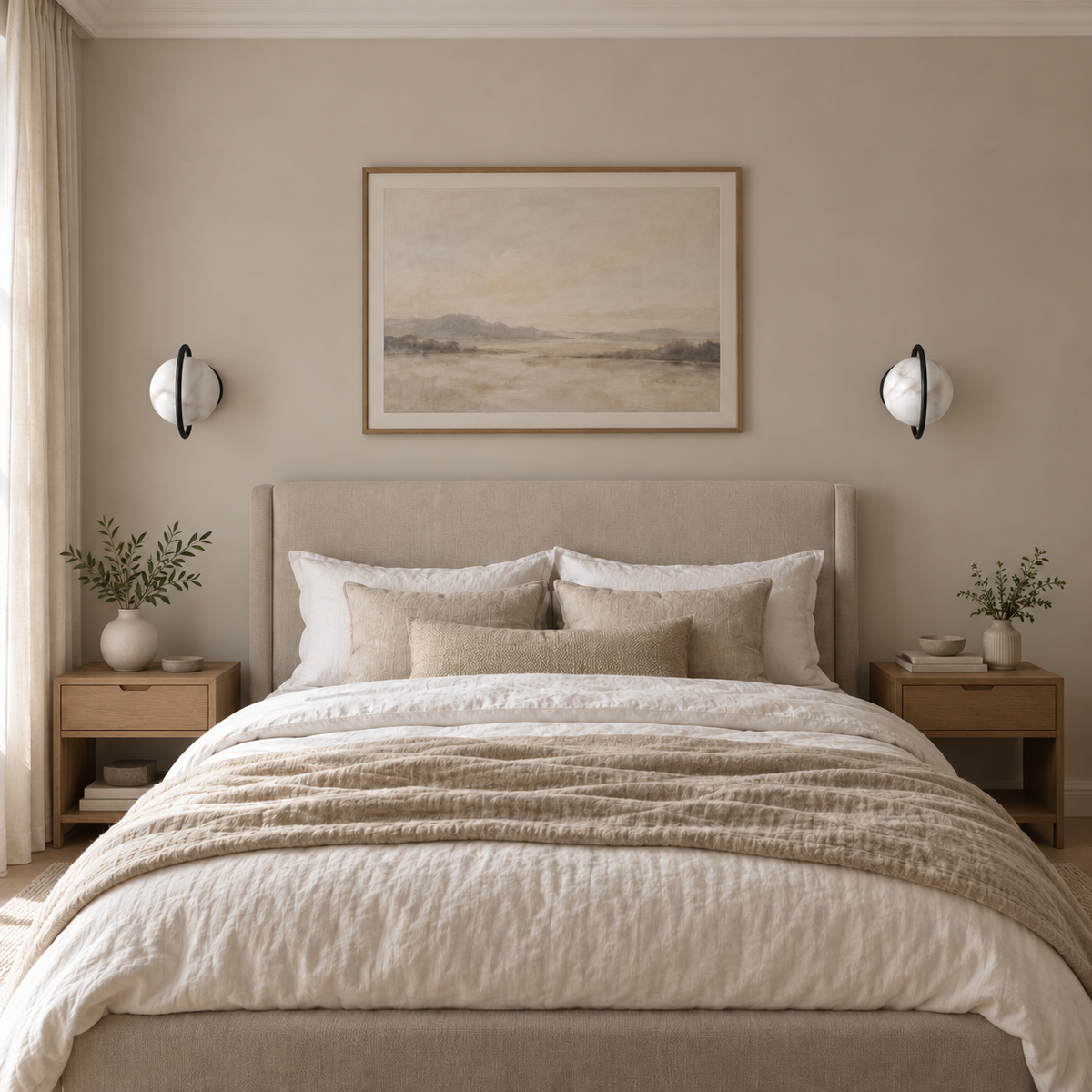 Caldris Marble Halo Wall Light