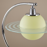 Denmark Bauhaus Glass Table Lamp – D20 × H38 cm – frosted glass and chrome close detail