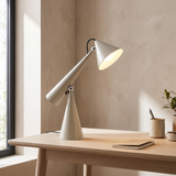 Designer Conical Portable Table Lamp – Variant A Soft Grey – modern home office