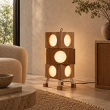 Rotbot Cherry Wood Robot Floor Lamp