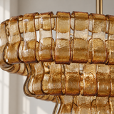 Étoile Vintage French Amber Glass Chandelier