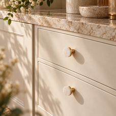Roselle Crystal & Brass Cabinet Knobs