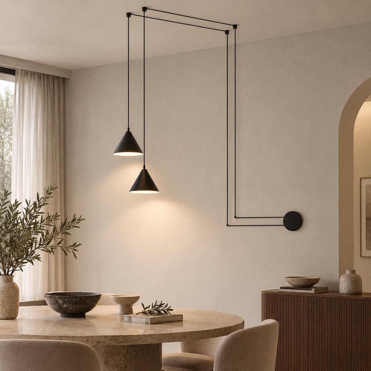 Virello Conical Multi-Drop Pendant Light