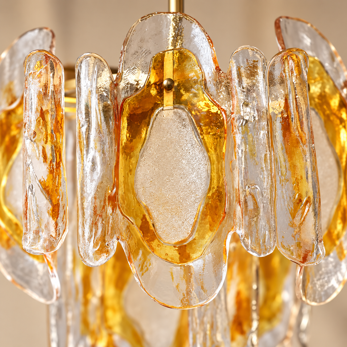 Avelune Amber Glass Chandelier