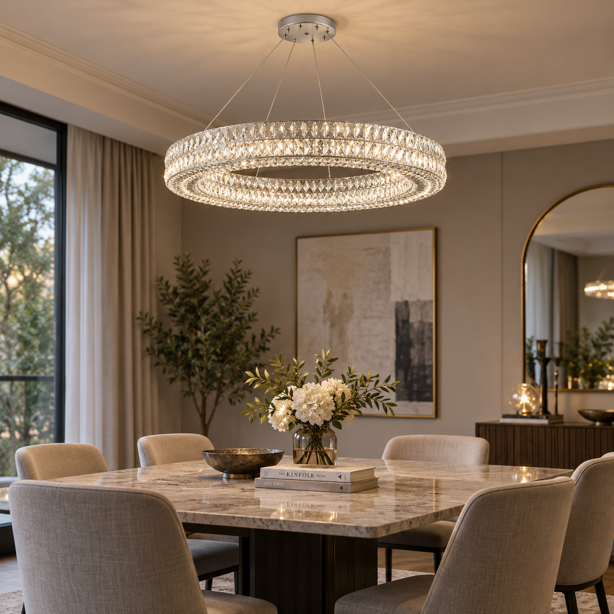 Virelia Crystal Ring Chandelier