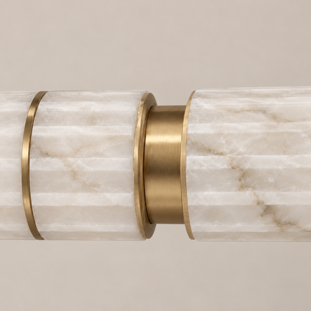 Orvella Alabaster Leather Linear Pendant