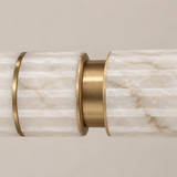 Orvella Alabaster Leather Linear Pendant