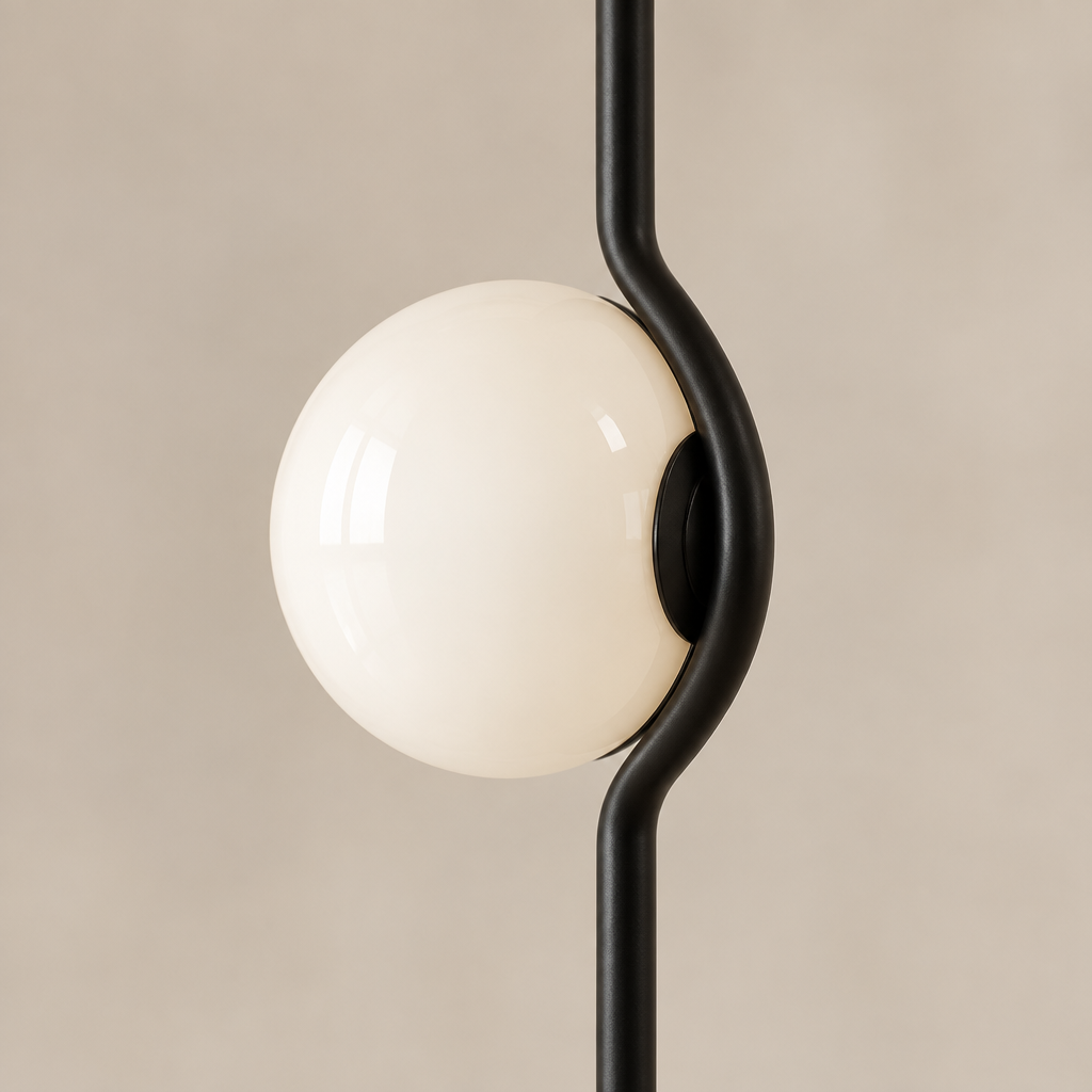 Modern Glass Ball Led Ceiling Chandelier Black Gold for Bedroom Living Dining Room Table Pendant Lamp Lusters Luminaire Lighting – black 3heads – opal glass globe detail
