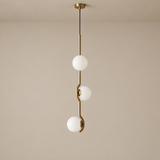 Modern Glass Ball Led Ceiling Chandelier Black Gold for Bedroom Living Dining Room Table Pendant Lamp Lusters Luminaire Lighting – gold  3heads – complete fixture on premium beige background