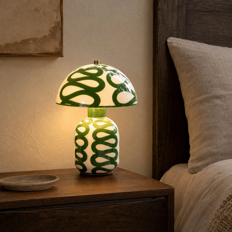 Green mushroom lamp generated product photo 2