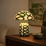 Green mushroom lamp generated product photo 3