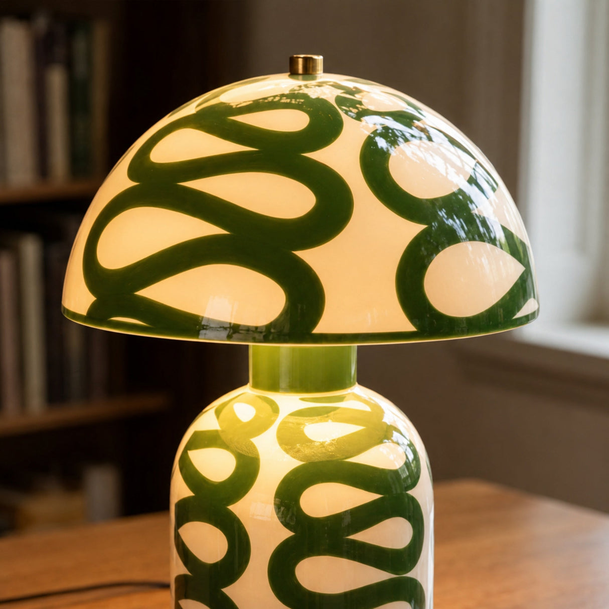 Green mushroom lamp generated product photo 4