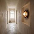 Natural Marble Wabi-Sabi Wall Lamp - hallway placement