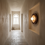 Natural Marble Wabi-Sabi Wall Lamp - hallway placement