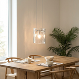 Handmade Glass Pendant Light - dining room placement