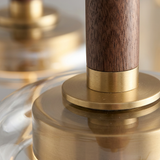 Brass Walnut LED Lamp - close-up material detail, variant 3