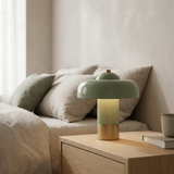 Nordic Mushroom Table Lamp - Pink, bedside setting