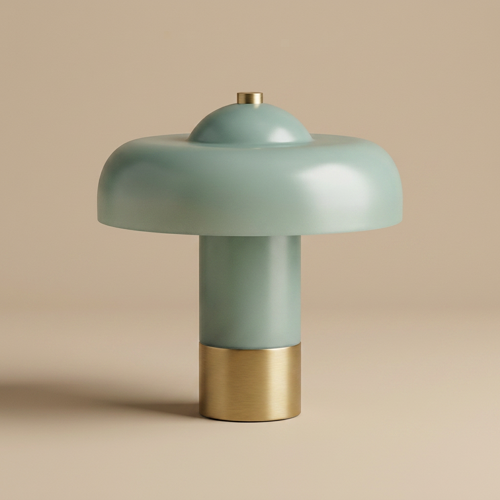 Nordic Mushroom Table Lamp - Pink, clean background