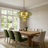 LustraVitra Green Ceiling Chandelier - dining room setting
