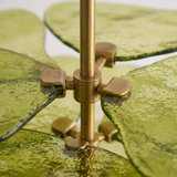 LustraVitra Green Ceiling Chandelier - glass and brass close-up detail