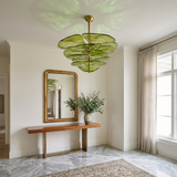 LustraVitra Green Ceiling Chandelier - elegant marble entryway