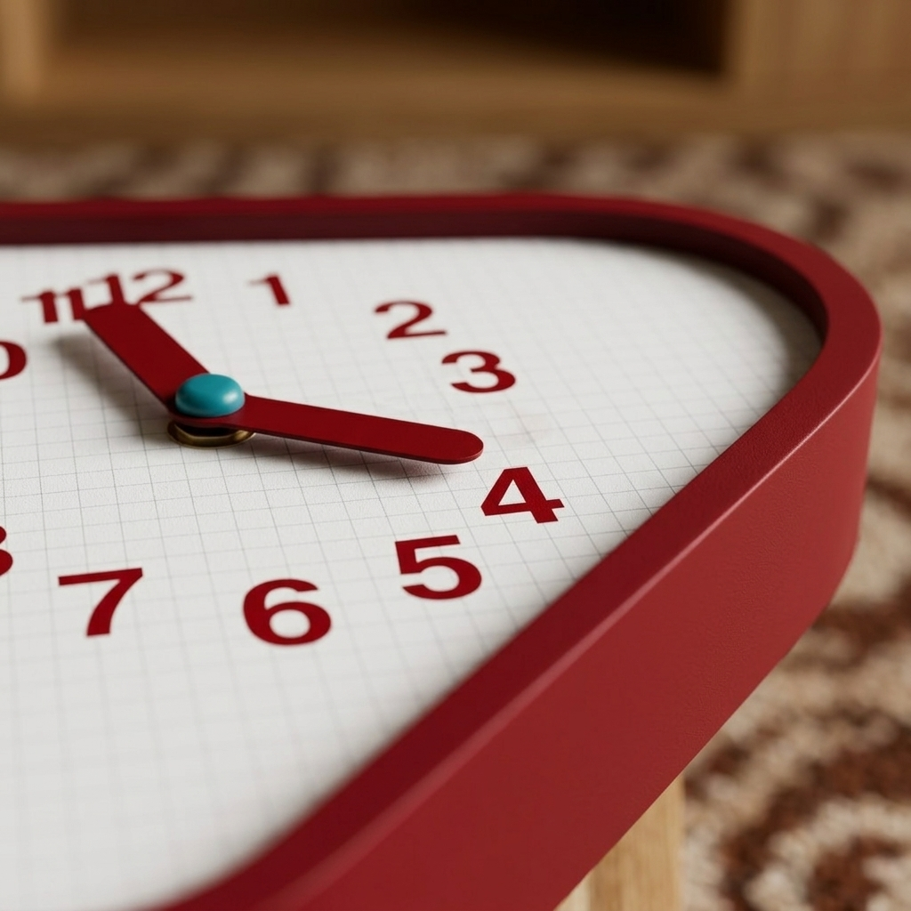 Double Sided Corner Wall Clock - dial and frame close-up