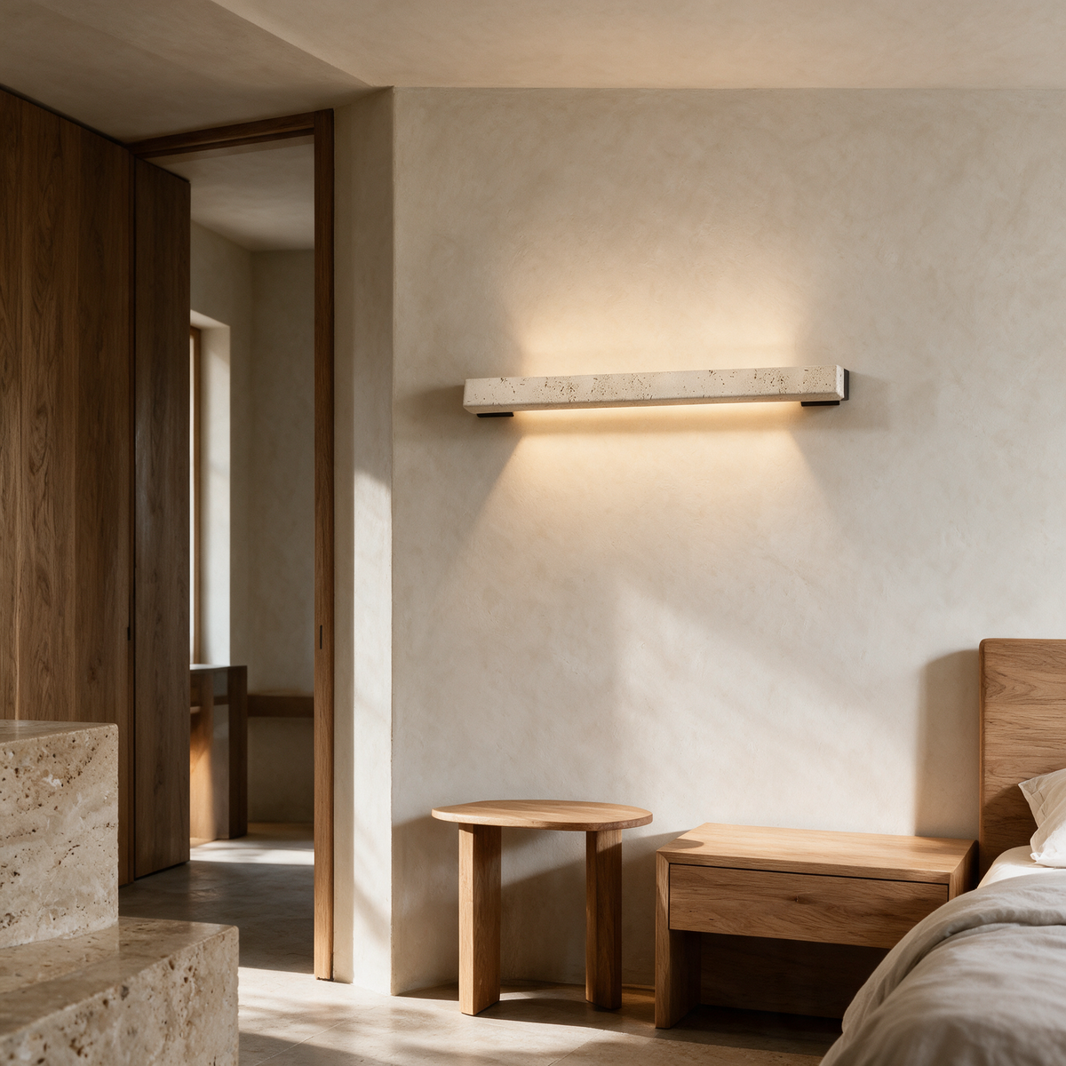 Tavra Cave Stone Linear Wall Light