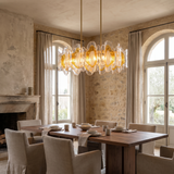 Avelune Amber Linear Glass Chandelier