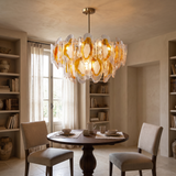 Avelune Amber Glass Chandelier