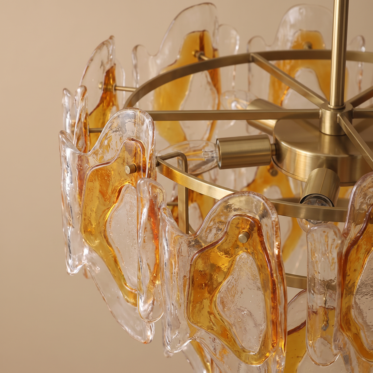 Avelune Amber Glass Chandelier