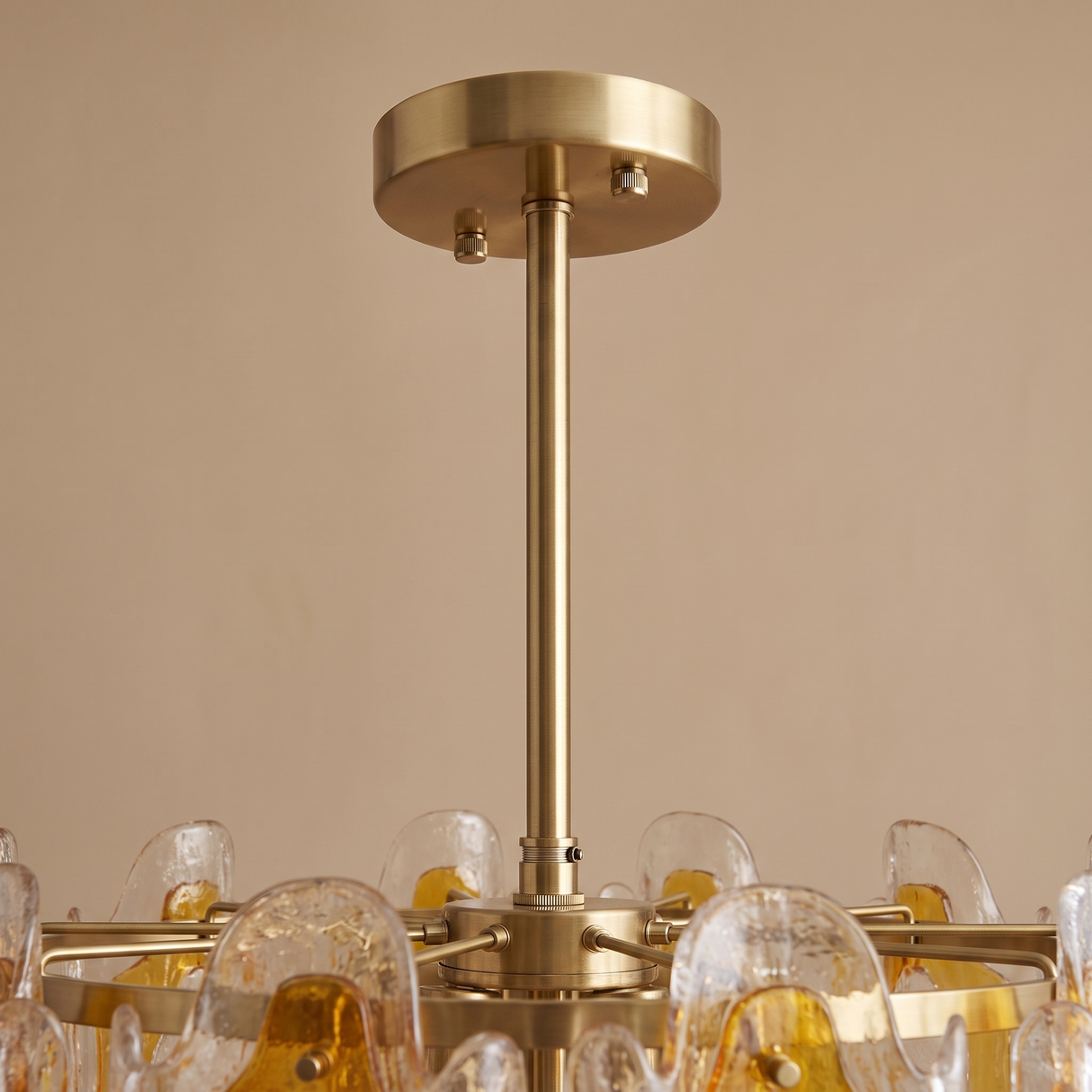 Avelune Amber Glass Chandelier