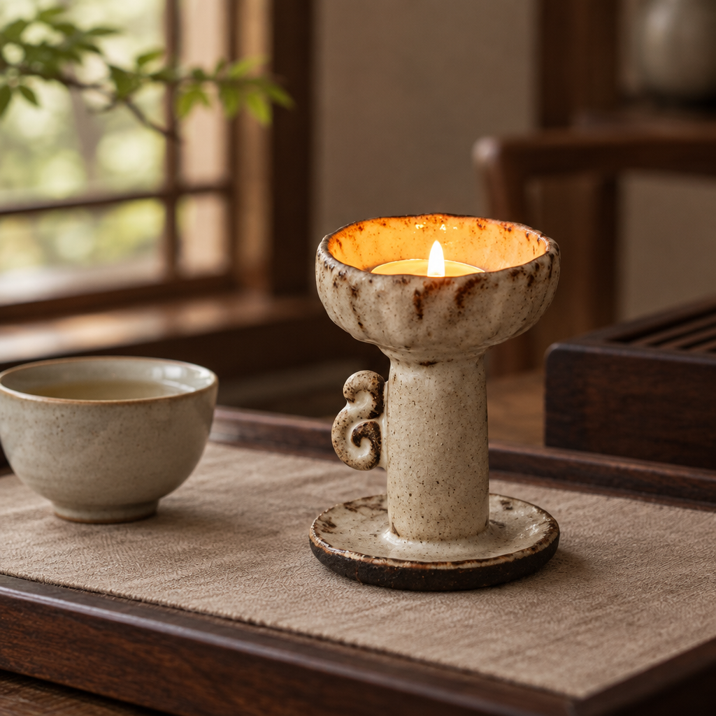 Kado Handmade Ceramic Incense & Candle Holder
