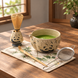 Hanae 8-Piece Cherry Blossom Matcha Set