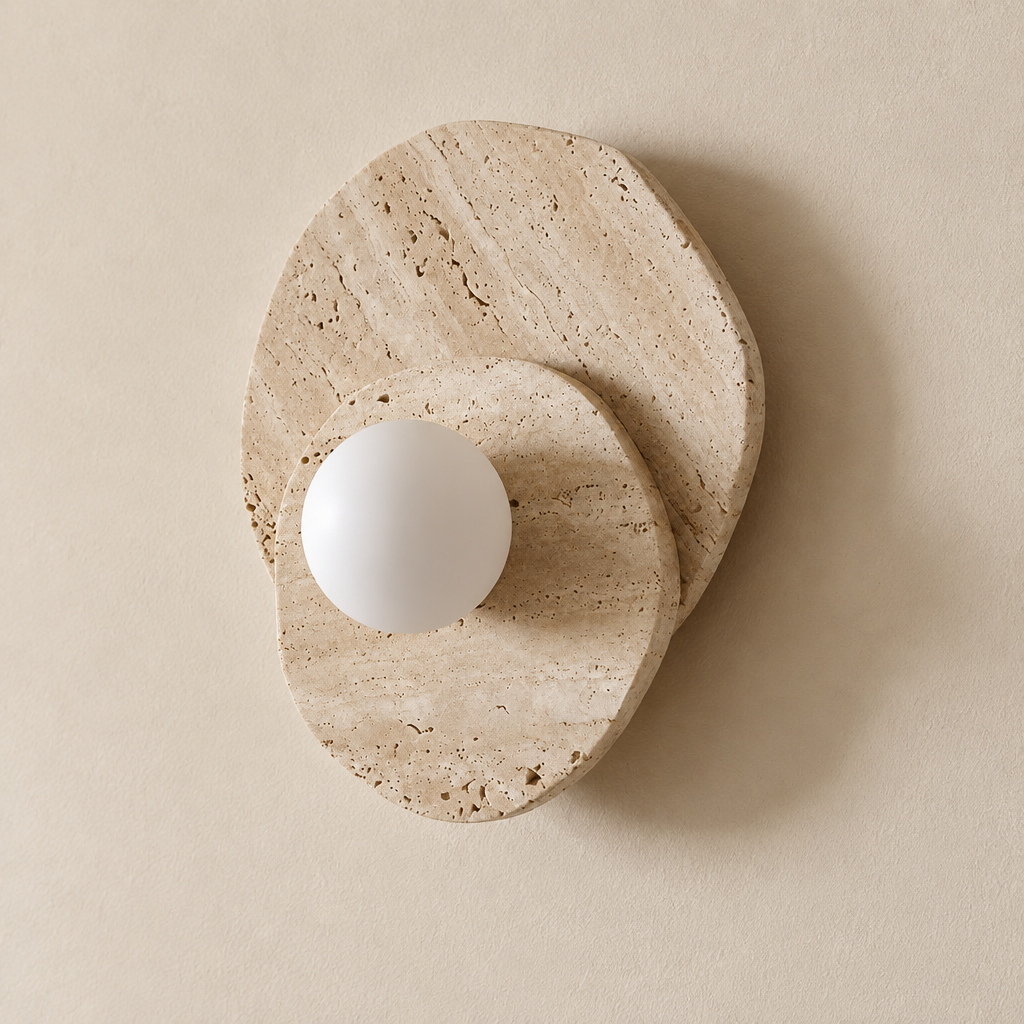 Orlaya Natural Stone Globe Wall Light