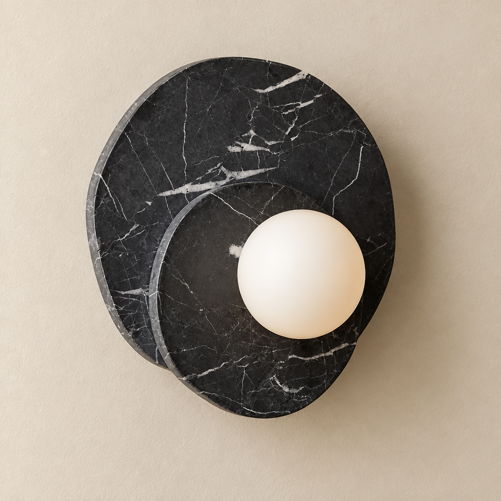 Orlaya Natural Stone Globe Wall Light
