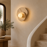 Orlaya Natural Stone Globe Wall Light