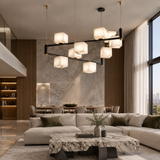Revena Marble & Copper Chandelier