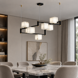 Revena Marble & Copper Chandelier