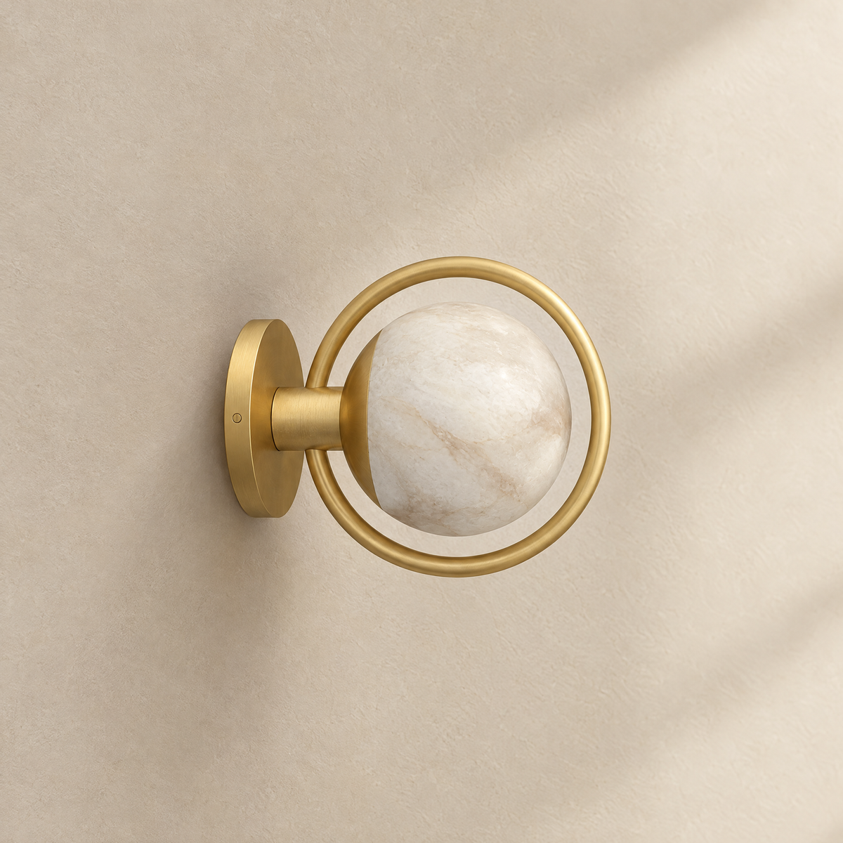 Caldris Marble Halo Wall Light