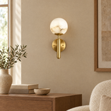 Selvara Marble Globe Wall Light